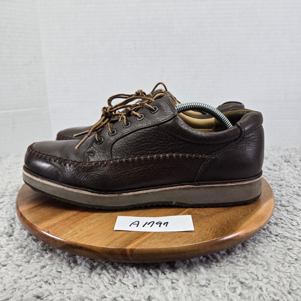 Samuel Hubbard Mens 10.5M Get Up Brown Leather Casual Comfort Lifestyle Shoes